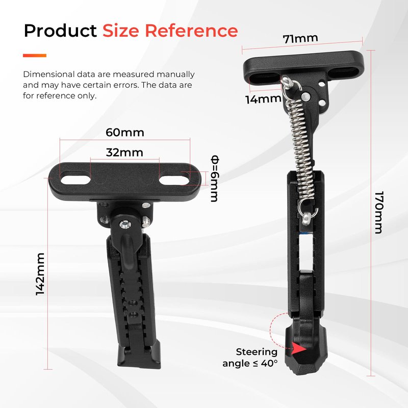 LUCK4U Scooter Kickstand Parking Stand Feet Support Replacement Part Compatible for Max G30/Max G30LP Electric Scooter Black