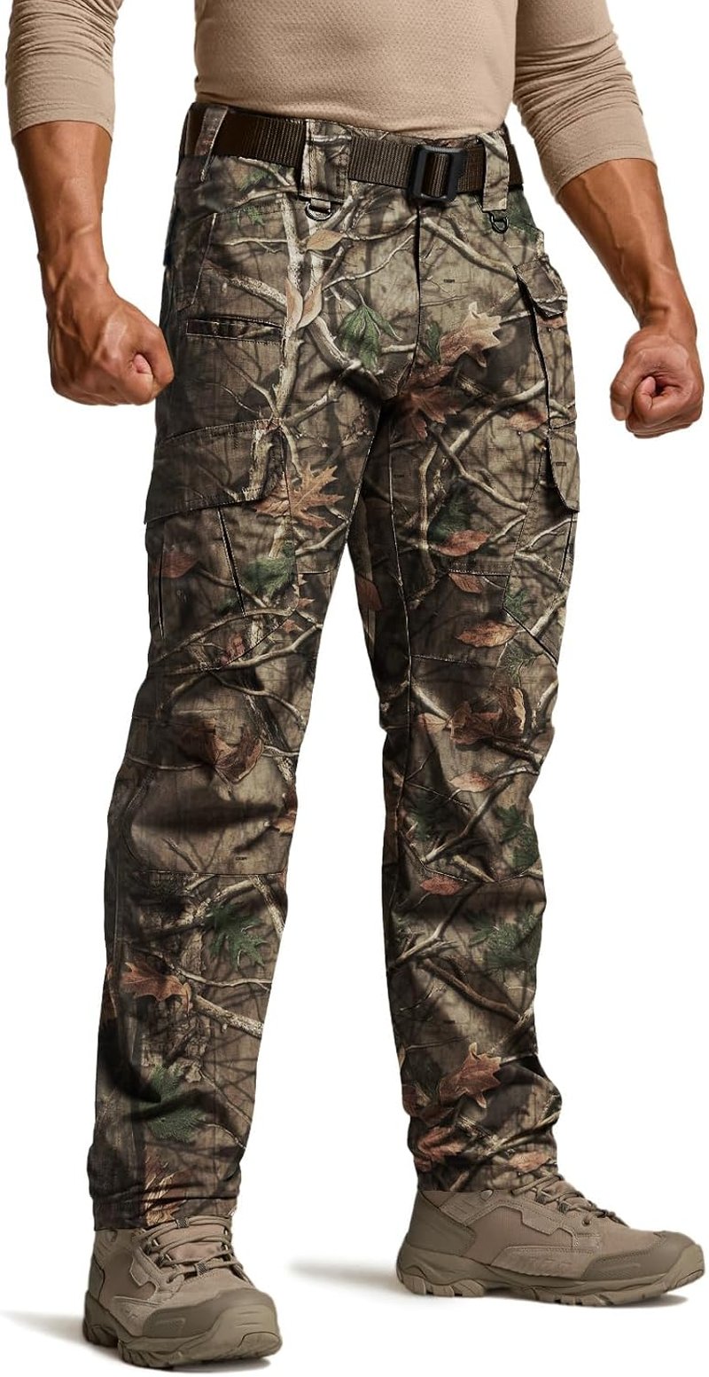 Men's Tactical Pants - Water Resistant Ripstop Cargo Design | Lightweight EDC Work & Hiking Gear