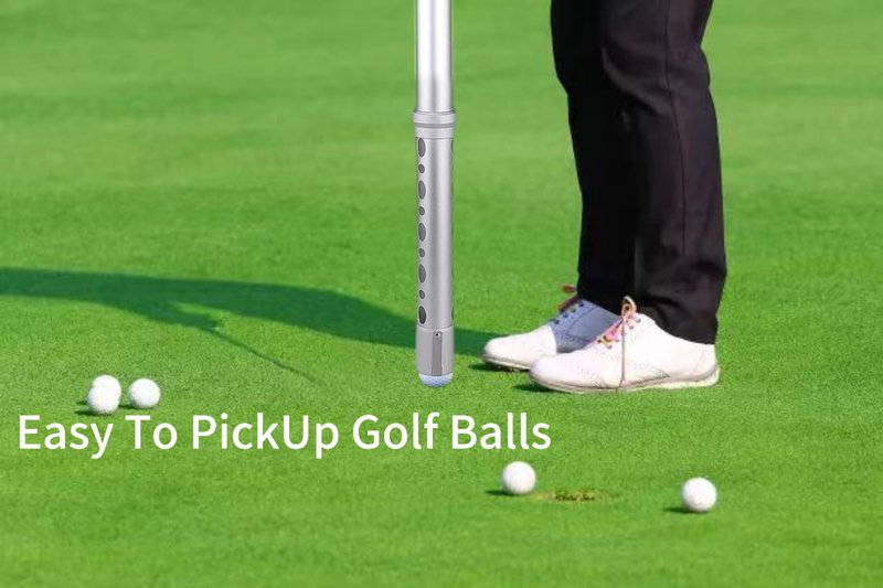 Asyxstar Golf Ball Retriever Golf Ball Picker Upper with Telescopic Pole and Ball Tube Golf Ball Collector Golf Ball Grabber Picker Adjustable Handle Pick Up Tool