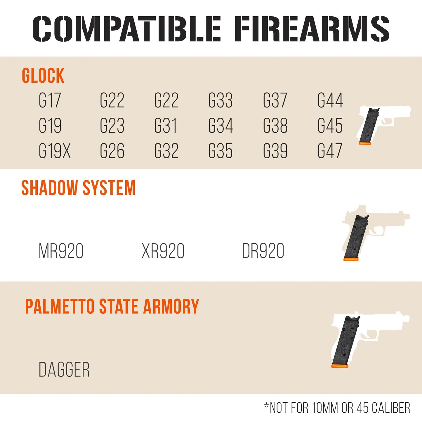 DRYFIREMAG Dry Fire Training Compatible with G17, 19, 22, 23, 26, 27, 31, 32, 33, 34, 35, 37, 38, 39, 44, 45, 47, 49 | Not Compatible with Laser Cartridges, 10/45 or Aftermarket Parts