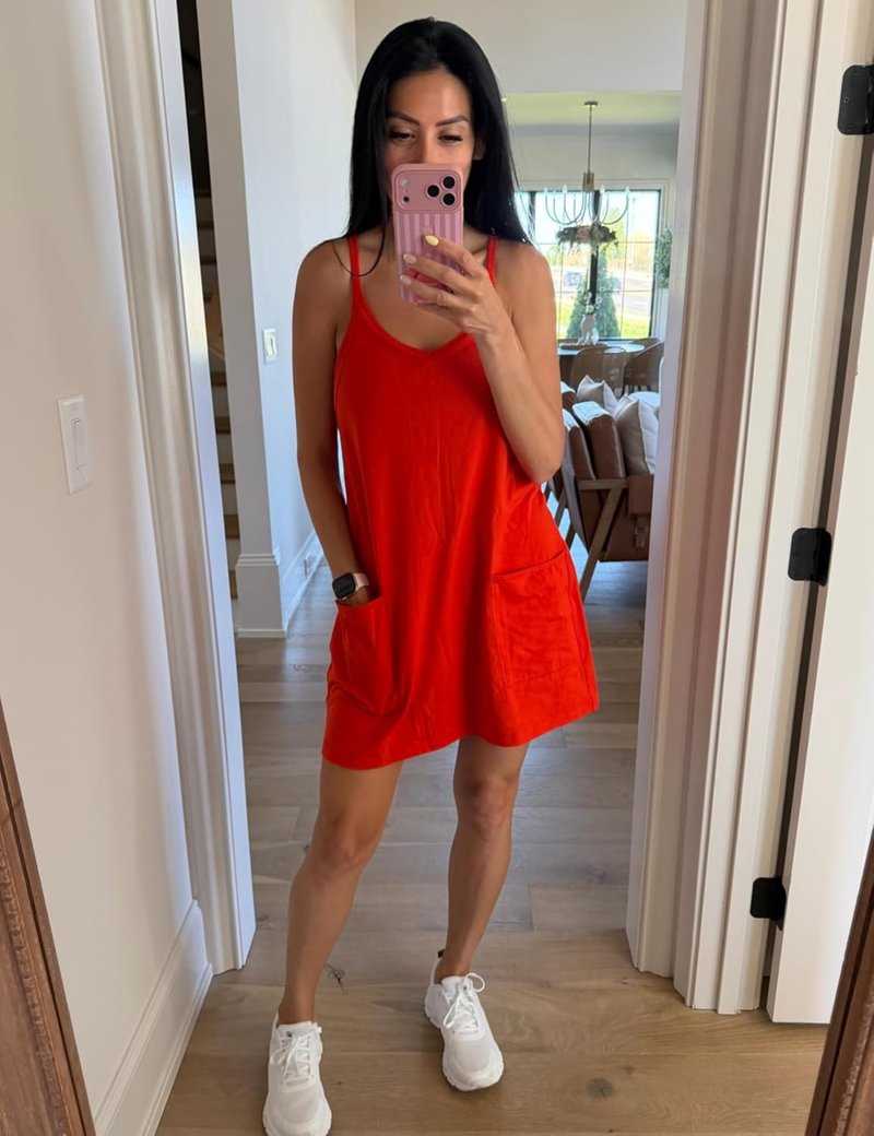 Summer Dress for Women - Mini Athletic Romper with Built-In Shorts & Spaghetti Straps | 2026 Trendy Style