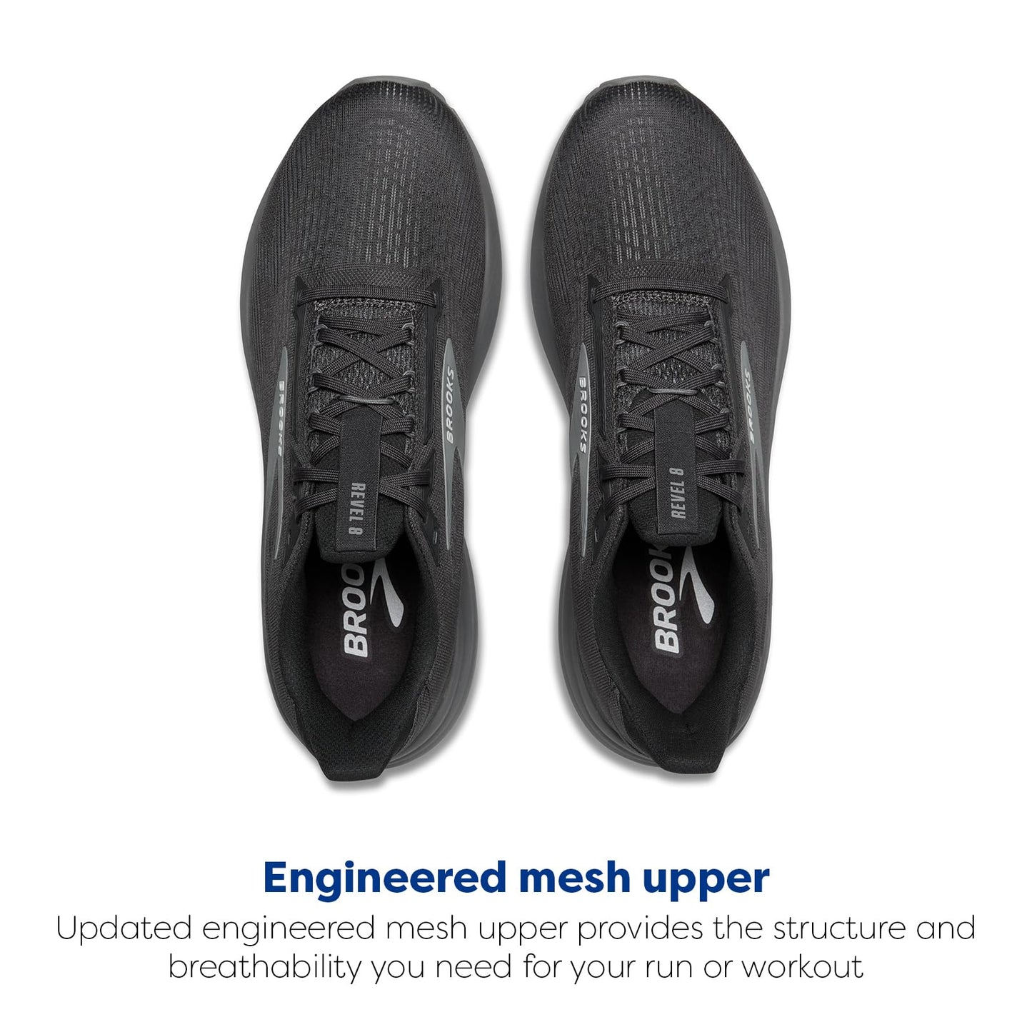Brooks Men’s Revel 8 Neutral Running & Walking Shoe - Primer Grey/Blackened Pearl - 7 Medium