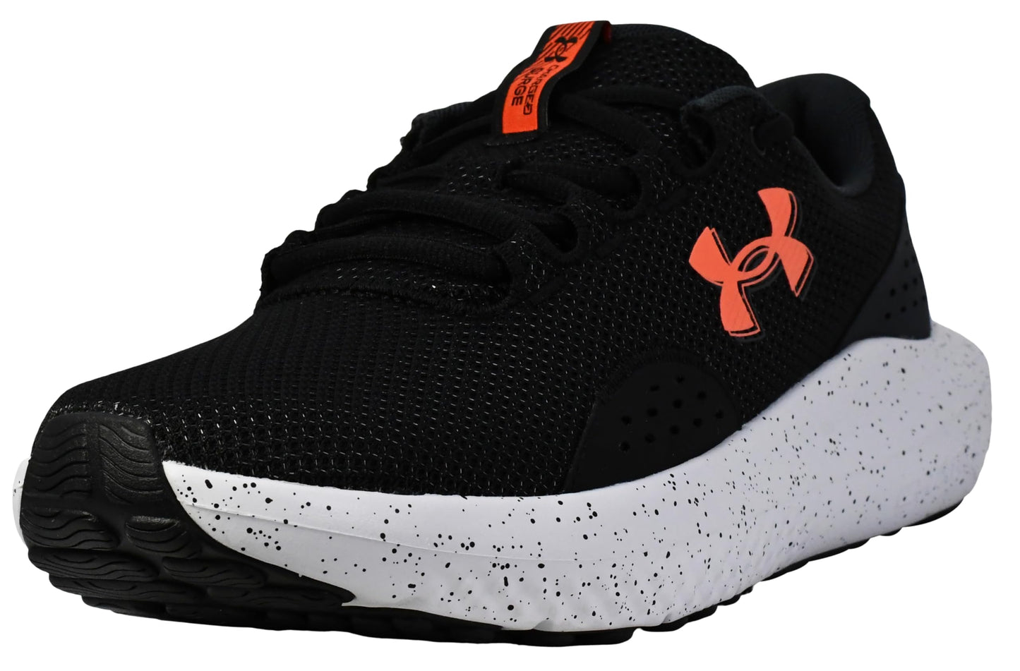 Under Armour Men's Charged Surge 4, (004) Black/Anthracite/Ares Red, 10, US
