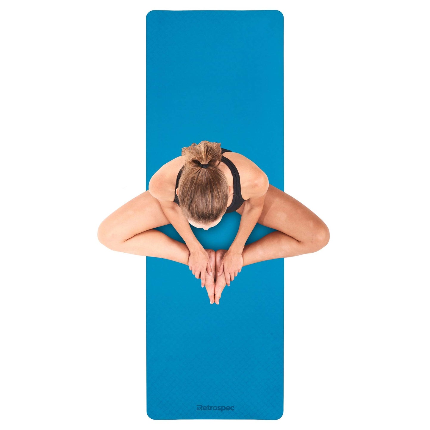 Retrospec Zuma Yoga Mat w/Nylon Strap for Men & Women - Non Slip Excercise Mat for Yoga, Pilates, Stretching, Floor & Fitness Workouts, Ocean Blue (3599)