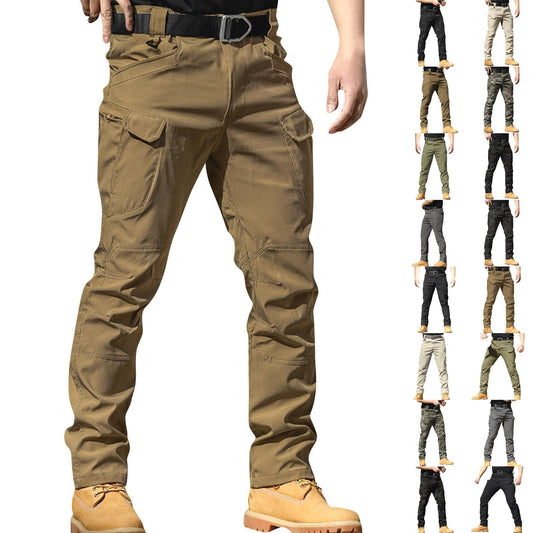 Baggy Cargo Pants Men Summer Work Pants Hiking Pants Cotton Outdoor Camo Tactical Pants Waterproof Pants Motorcycle Pants Mens Lightweight Stretch Fishing Travel Camping Pants with Multi Pockets