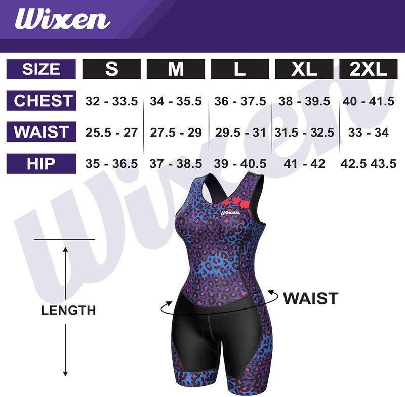 Women's Triathlon Tri-Suit - Sleeveless Racerback Bodysuit, Quick-Drying, Blue