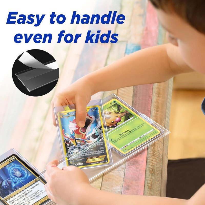 Baseball Card Wall Display Rack - 12 High Clarity PET Frames | Holds 72 Raw Cards or 60 Top Loaders