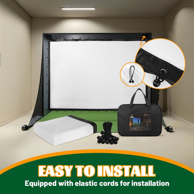 Fahnemt Golf Simulator Impact Screen(118 * 78, 118 * 118, 118 * 157) for Indoor/Home/Garage Training Washable Golf Impact Screen for Practice