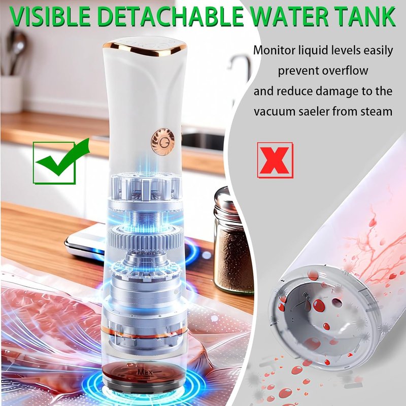 Compact Vacuum Sealer for Food Storage - Preserve Freshness with Bags & Accessories | Ideal for Home & Travel