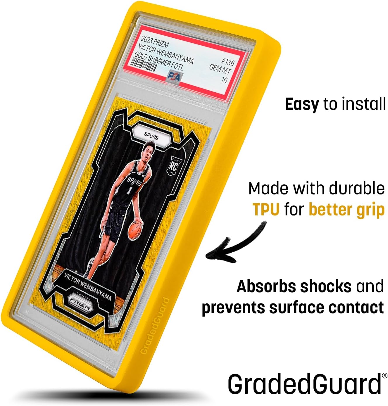 GradedGuard BGS Card Slab Protector Case - Impact Resistant TPU Holder | Standard Size, Blue