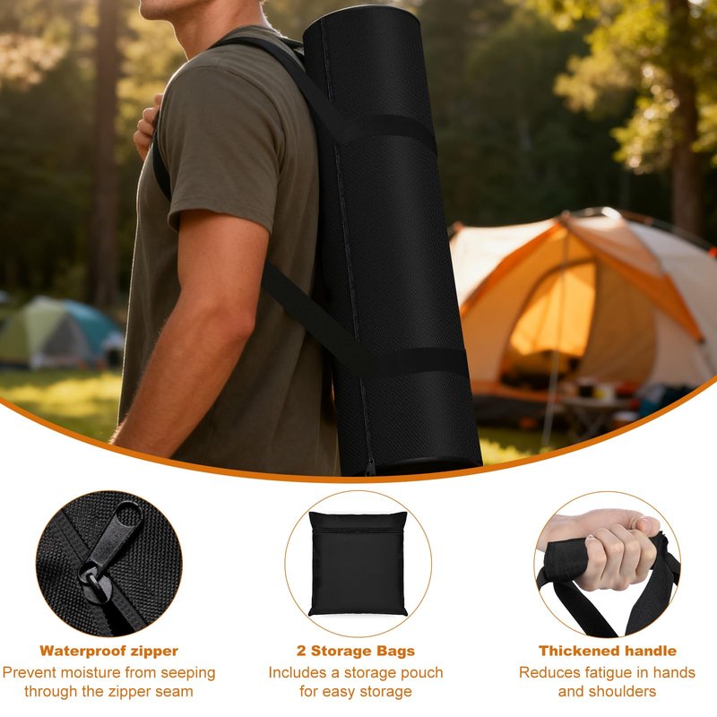 LYHNMW 2 Pack Camping Folding Chair Replacement Bags, 39.4 Inch Portable Camping Chair Bag, 600D Large Carry Bags with Shoulder Strap, Foldable Outdoor Lawn Fishing Chairs, Hammock, Tent (Only Bag)