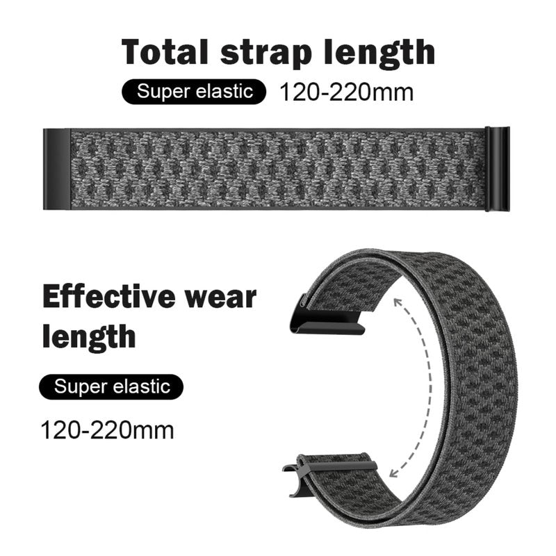 Pashm Stretchy Bands Compatible with Whoop 4.0 for Women Men, Adjustable Sport Comfort Nylon Stretchy Elastic Braided Wristbands for Whoop 4.0 Wearable Health, with U Shapped Connector