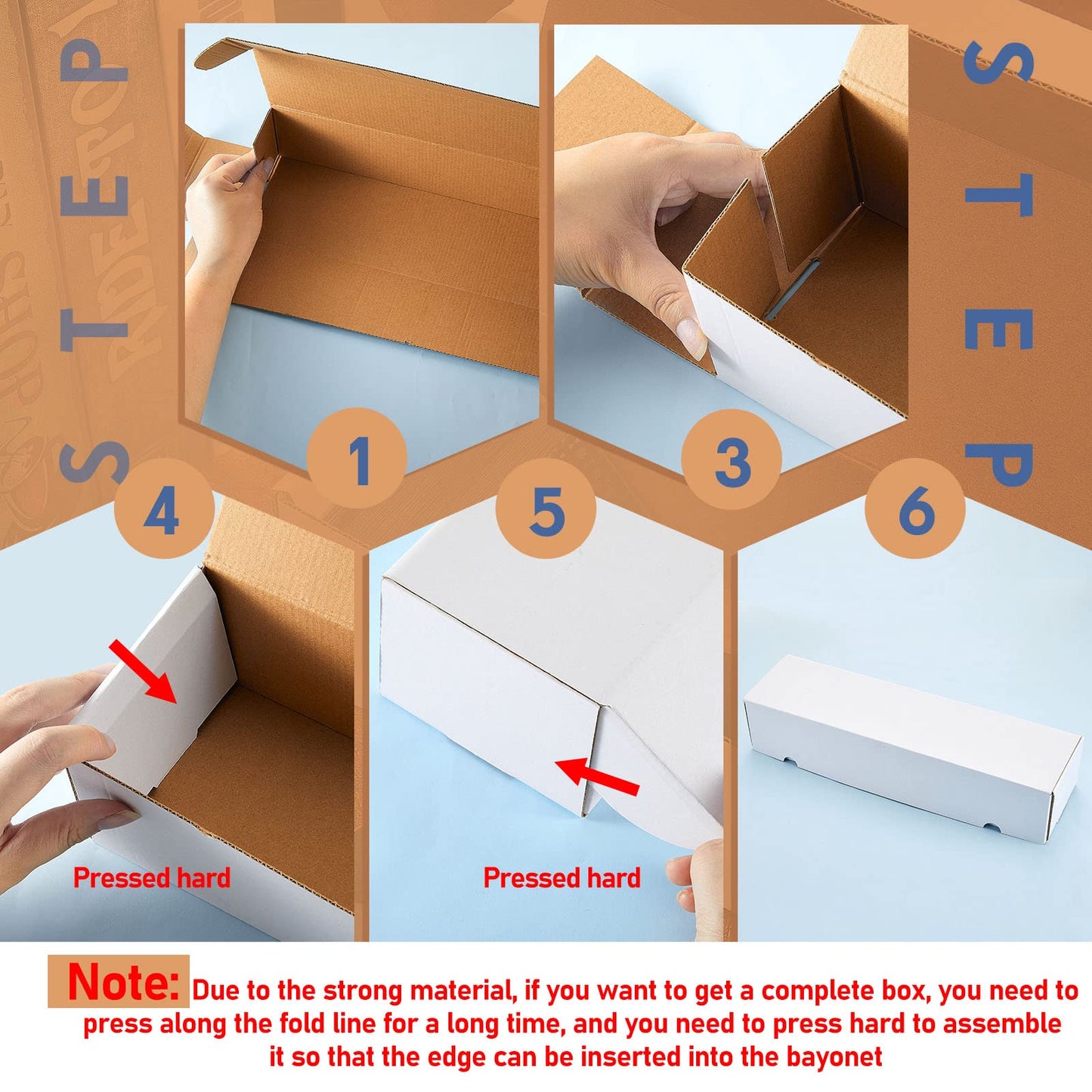 Sepamoon 6 Pack 800 Count Trading Card Storage Box Trading Organizer Game Sport Cardboard Box Collectible for Baseball Football Basketball Card Storage Protection (15 x 3 x 4-1/8 Inch)