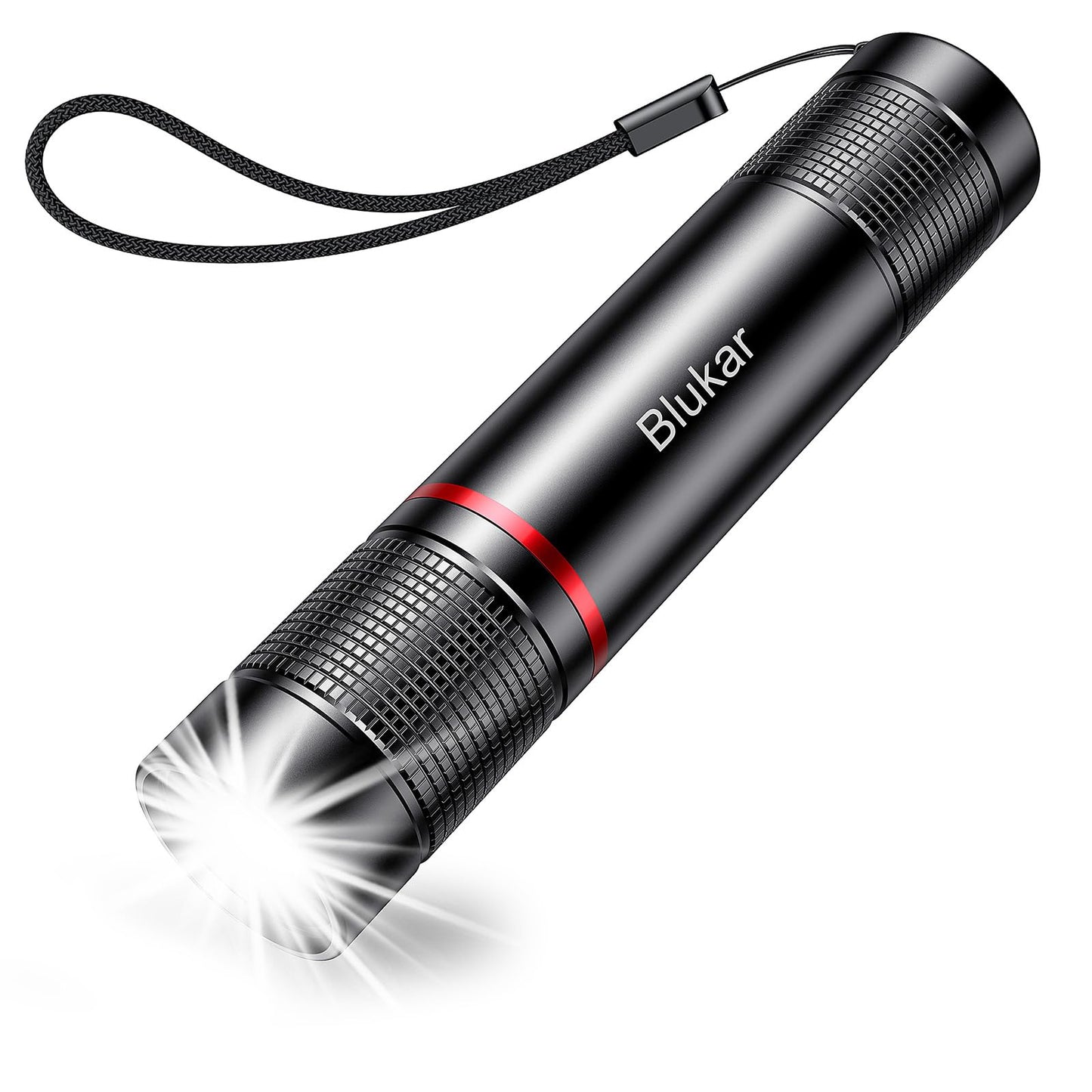 Blukar Rechargeable Flashlight, Super Bright Adjustable Focus Flashlights