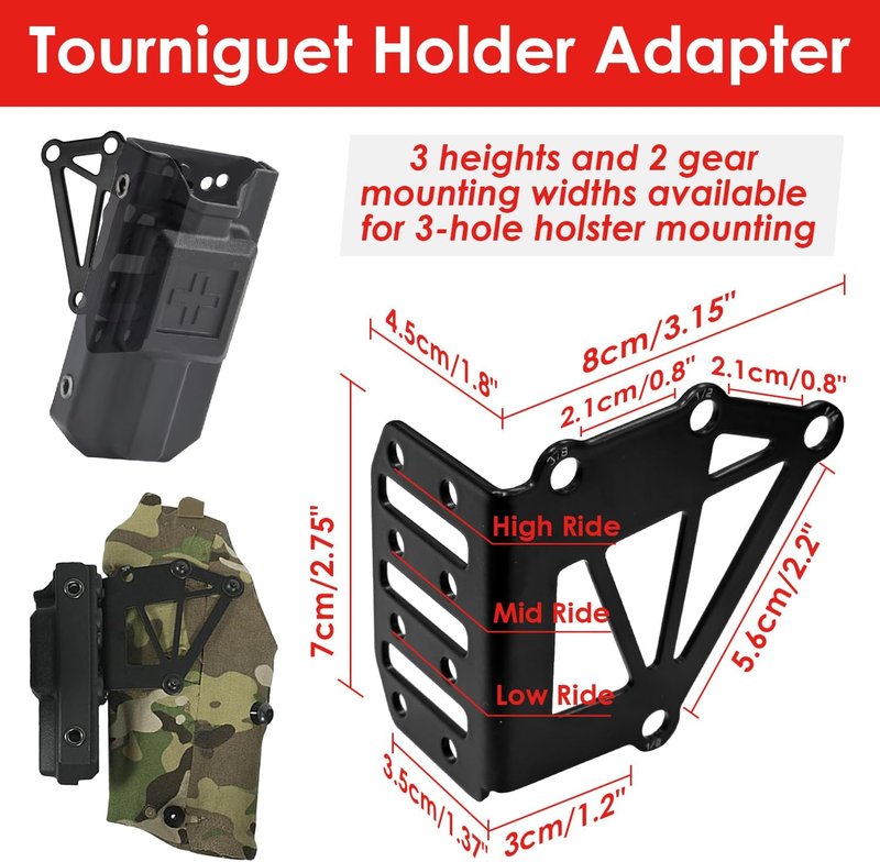 Tactical Holster Adapter Set - QLS Quick Locking Fork & Duty Receiver Plate Kit for Secure Gear Mounting