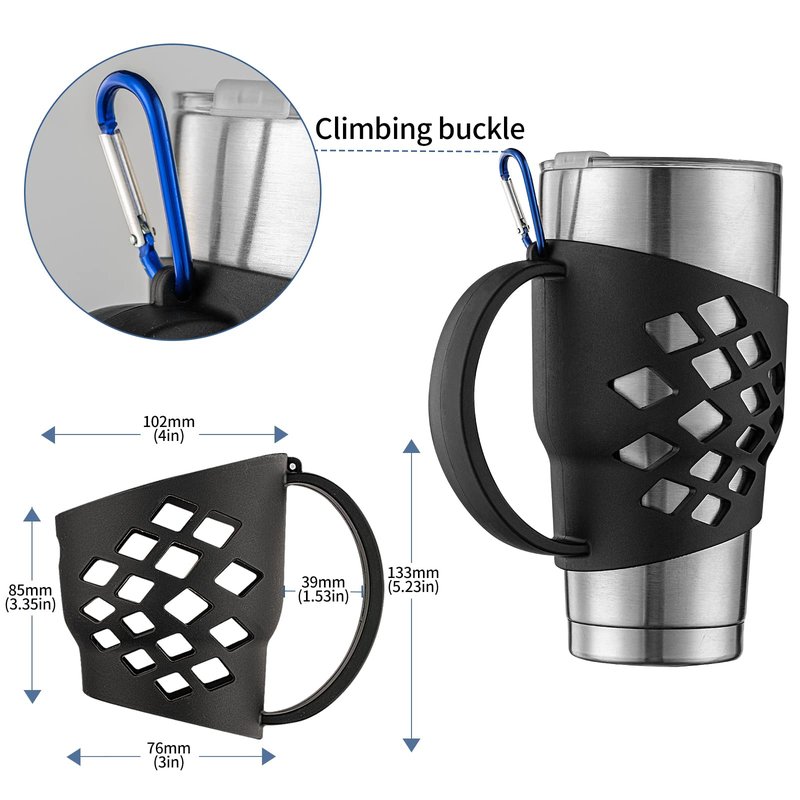 SHTCSZBA Silicone Sleeve for 30 oz Tumblers - Grip Holder for Yeti Rambler/RTIC/Corkcicle (Blue)