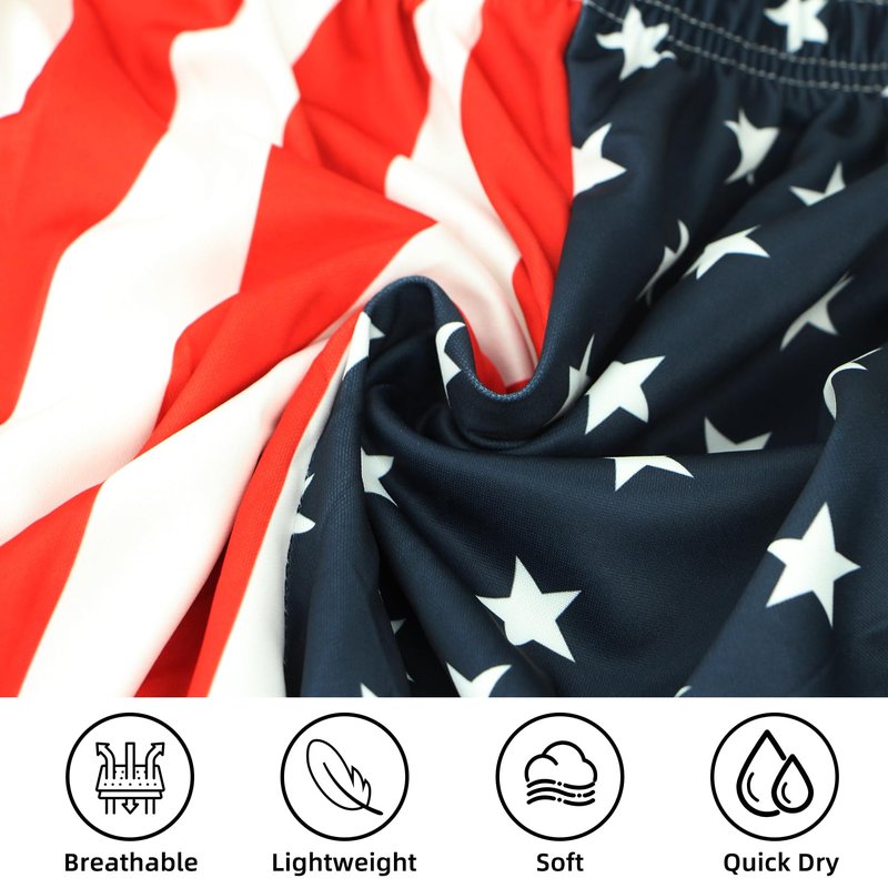 KARAZZO American Flag Joggers - Men's & Women's 4th of July Long Pants with Pockets for Casual Wear (US, Alpha, Medium, Regular, Blue)