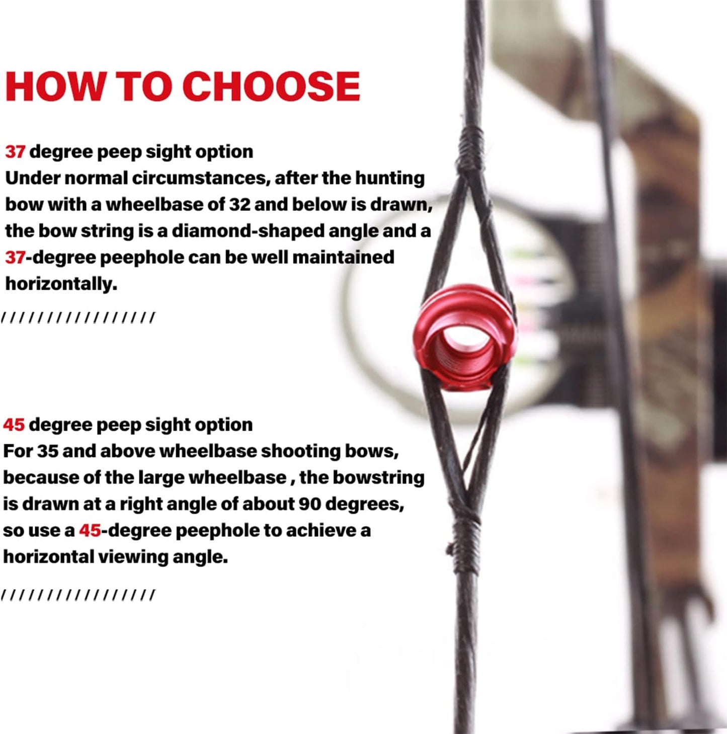 Archery Peep Sight Kit - 6X/8X Clarifier with 5 Aperture Lenses | Perfect for Compound Bow Hunting