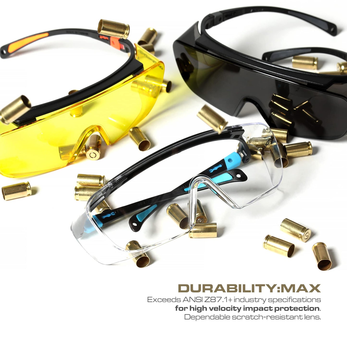 Optic Max Safety Glasses That Fit Over Your Prescription Eyewear. Anti- Fog & Scratch Wraparound Lenses, Adjustable Arms