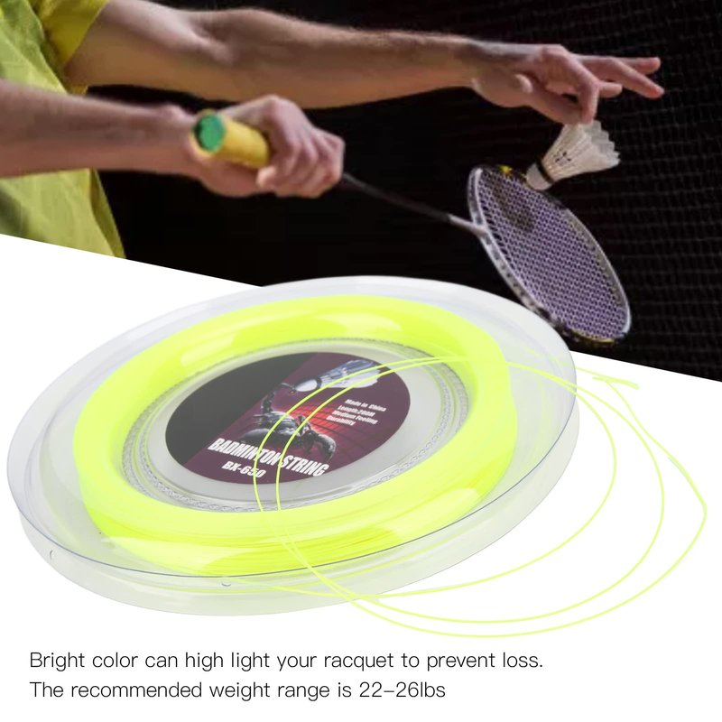 Badminton Racket String, 0.72mm 200m High Elastic Multifilament Fiber Badminton Racquets Line for Repairing