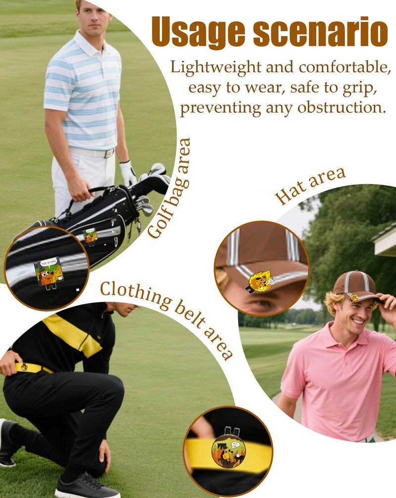 BSTWARM Funny Golf Ball Marker with Magnetic Hat Clip – Golf Accessories for Men & Women to Elevate & Personalize Your Game (3 Pack)