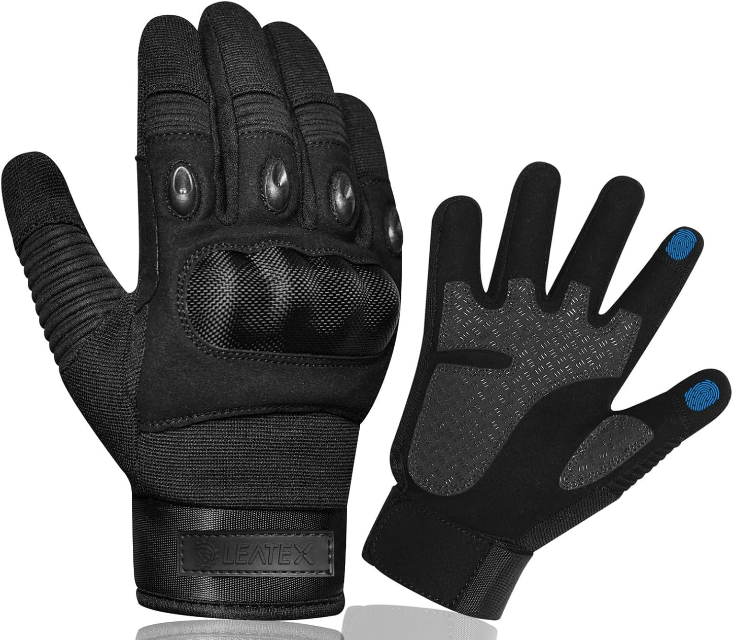 Motorcycle Gloves for Men & Women - Winter Bike Gloves with Hard Shell & Palm Padding | Tactical for Sports, Hiking, Climbing