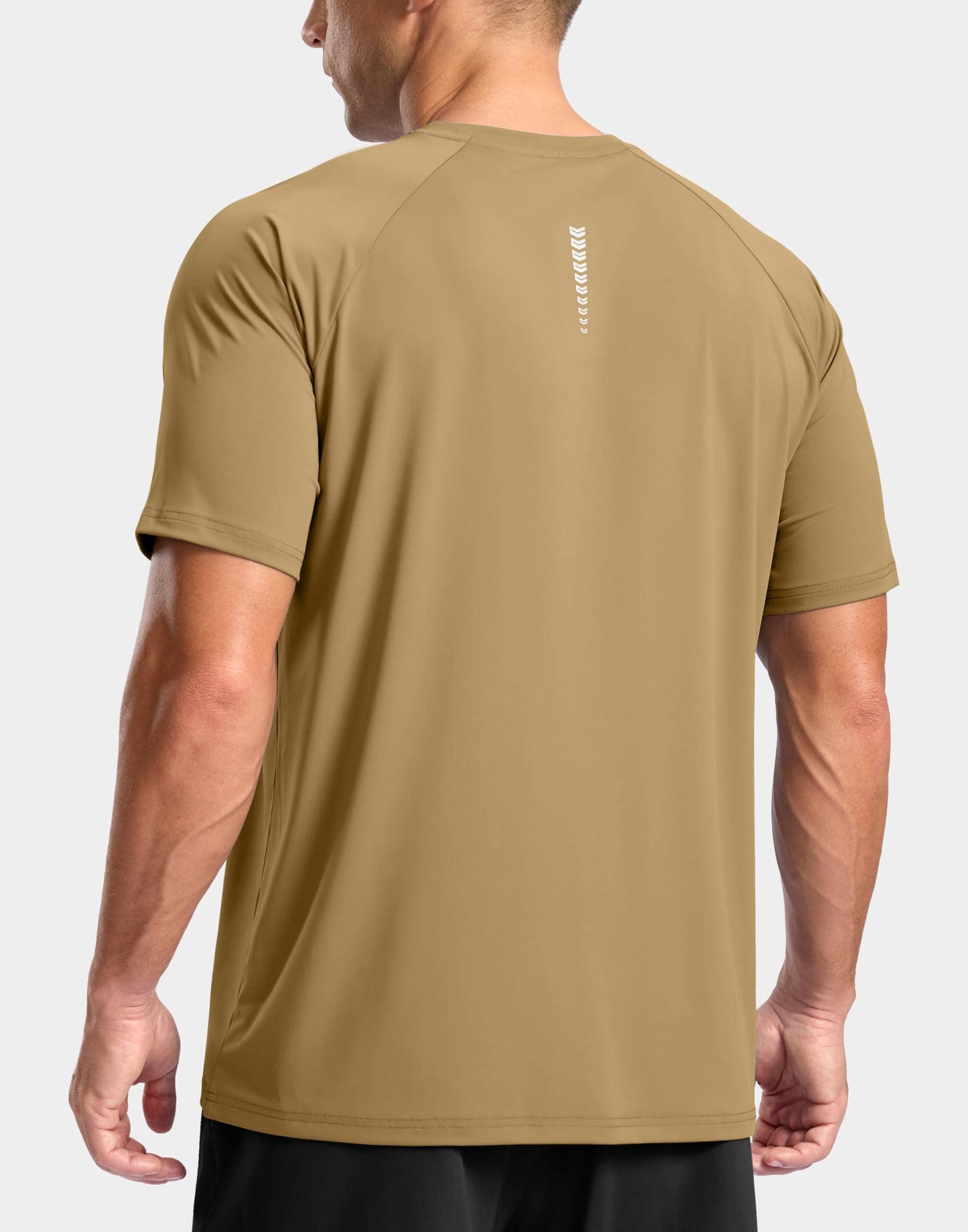G Gradual Men's Athletic Workout T-Shirts Moisture Wicking Cooling Running Shirts Short Sleeve Performance Tee for Gym Tennis(Khaki,4XL)