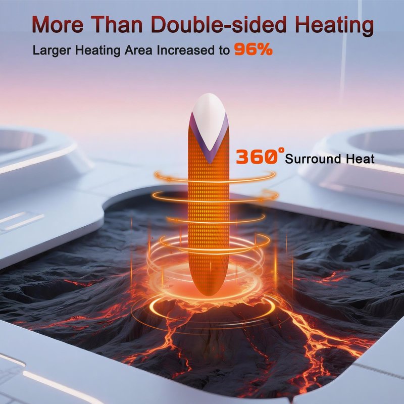 Karecel Thermally Conductive Silicone Hand Warmers Rechargeable 2 Pack, Double-Sided Heating Electric Hand Warmer, Ultra-Thin & Shockproof Heated Hand Warmer, Fits in Gloves & Pockets, Men Women Gifts