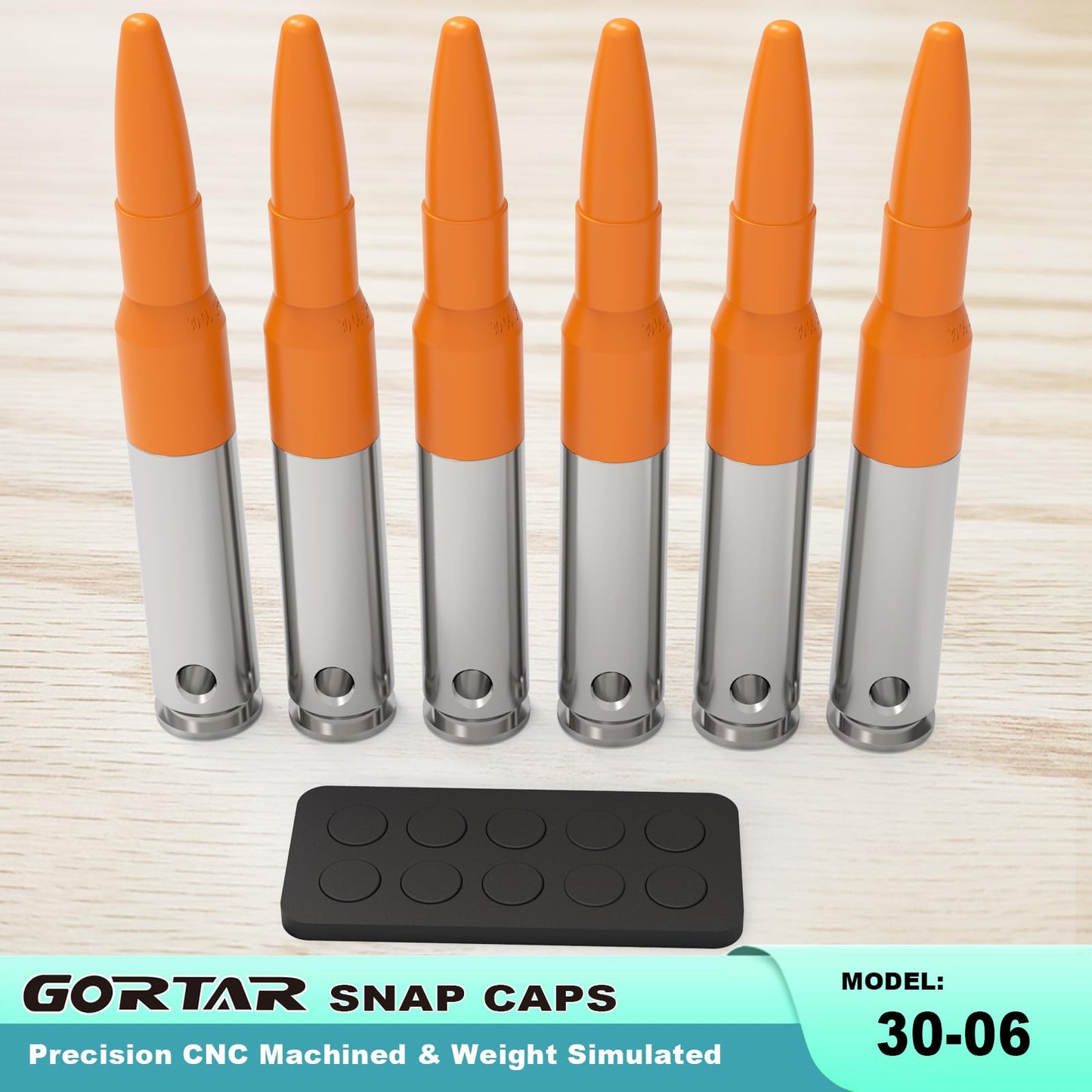 GORTAR 3006 Snap Caps Training Dummy Rounds Practice Safe Loading Firing Close to Real Weight -6 Pcs