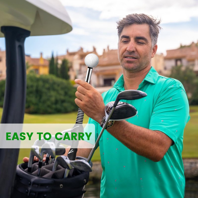 Seticek Retractable Golf Swing Training Aid,Rhythm Click Sound Warm Up Golf Swing Trainer,Golf Grip Trainer Attachment -Strength & Tempo Training for Chipping Hitting,Golf Accessories for Men