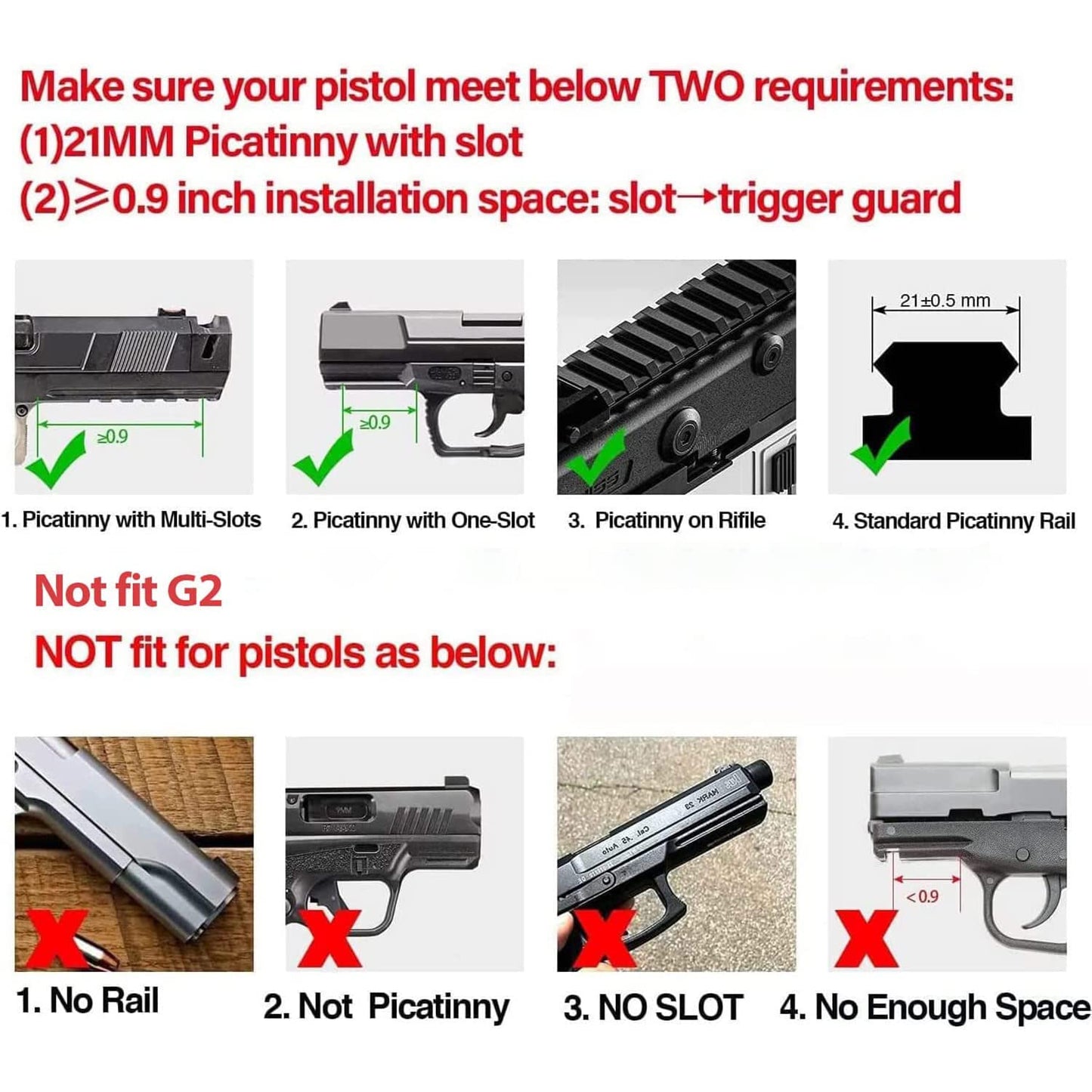 Gmconn Purple Laser Sight for Pistol with a Rail, Low Profile Purple Beams for Full Size or Compact Guns, Rechargeable, (Beam Output <5mW, Class IIIA)