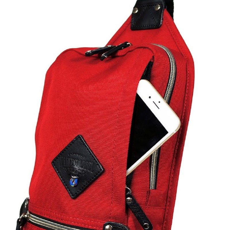 Harvest Label Urban Sling Mono Sling Travel Daypack Backpack Cordura (Red)