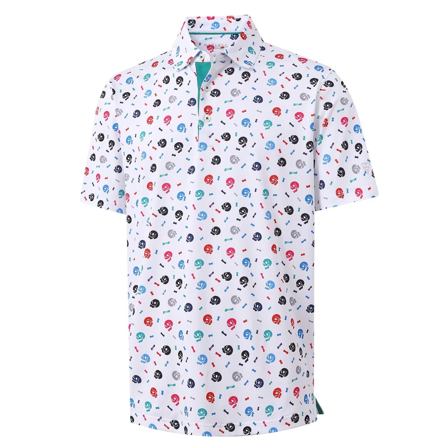 M MAELREG Polo Shirts for Men Quick Dry Fit Short Sleeve Performance Moisture Wicking Print Men’s Golf Shirts