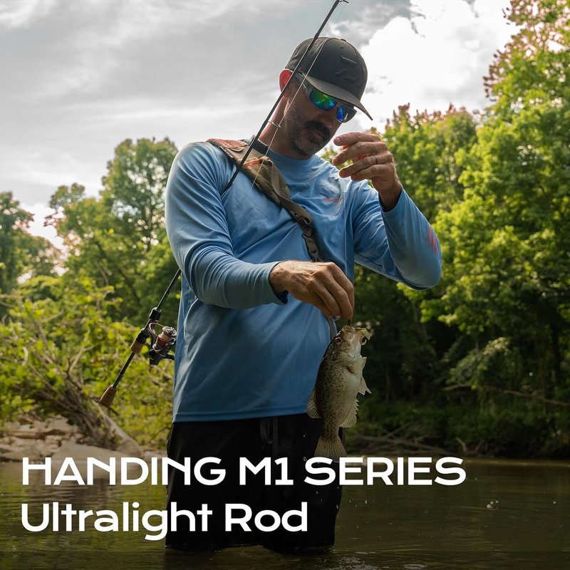 Ultralight Fishing Rod - HANDING M1 BFS 2-Piece Spinning & Baitcaster | 30T Carbon Fiber, AA Cork Handle, Perfect for Trout & Panfish
