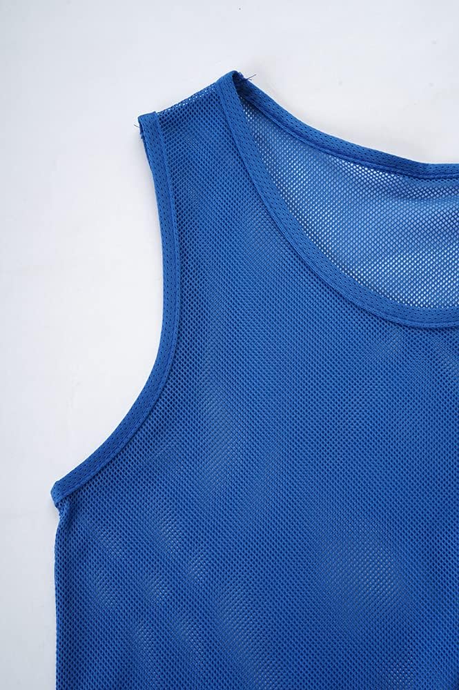 Scrimmage Vests - 12 Pack Team Training Jerseys | Lightweight Sports Pinnies with Carry Bag