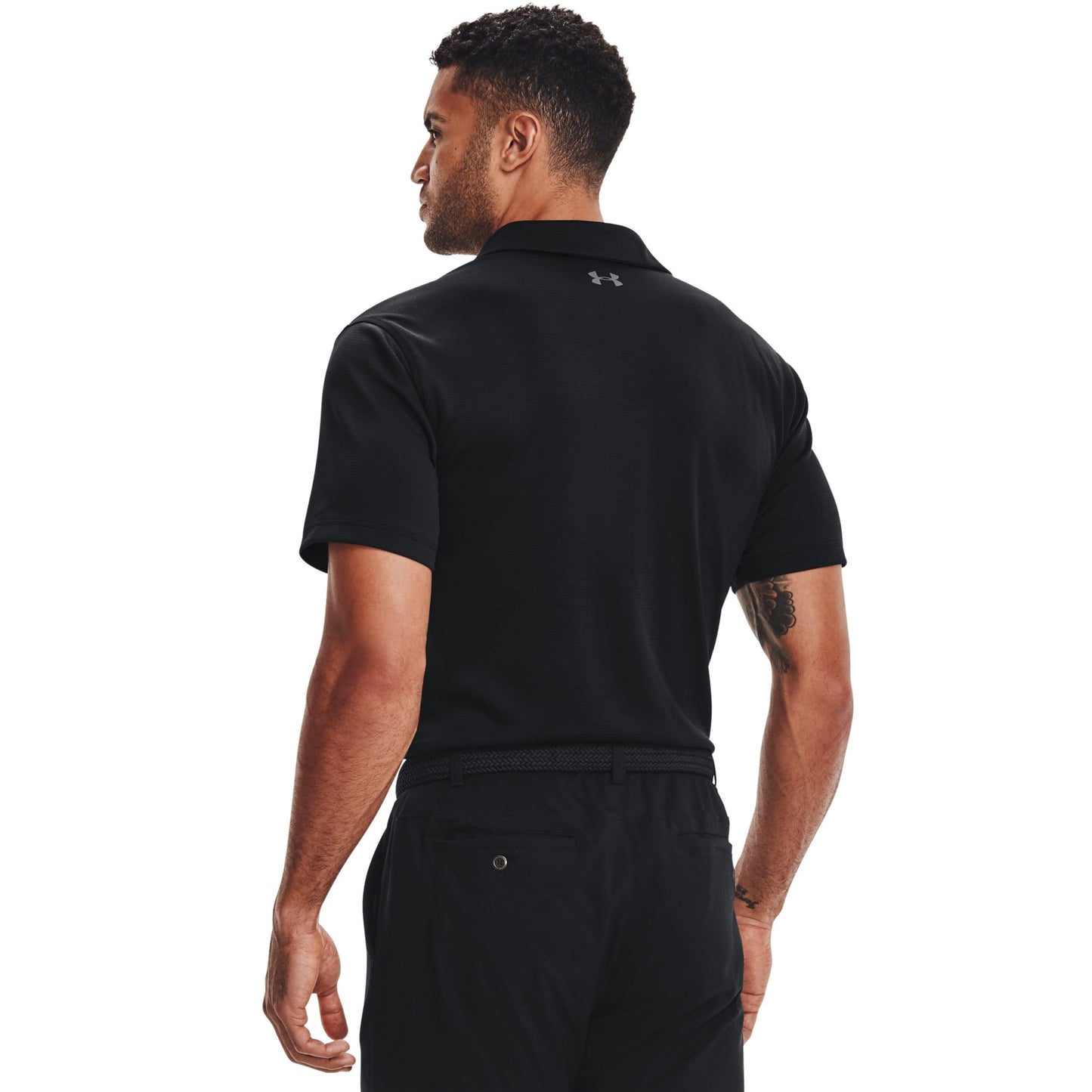 Under Armour Men's Tech Golf Polo, Black (001)/Graphite, X-Small