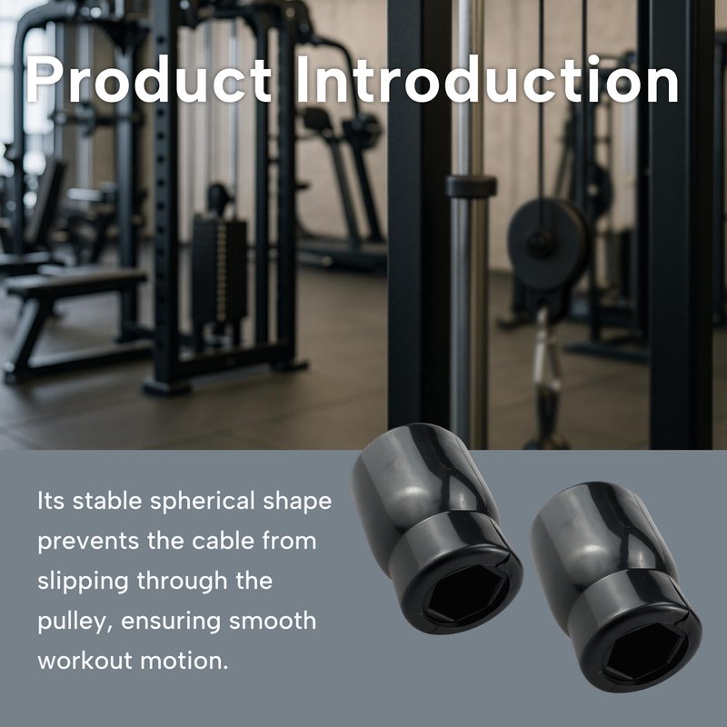 Qiqimingxin Gym Fitness Cable Ball Stopper Ends Gym Pulley Machine Cable Ball Plug for 5mm/6mm Home Gym Machine Pulley System Accessories Heavy Duty PVC & Metal Cable Stops Replacement Ball End Kit