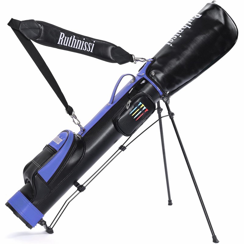 RUTHNISSI Sunday Golf StandBag with Cooler Pouch and Padded Strap，Lightweight for Driving Range Mini Course Training Practice Man Women,Travel Case Vertical Hard Shell Tube for Airlines