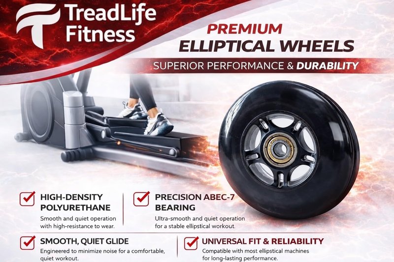 TreadLife Fitness Elliptical Replacement Wheel - Part Number 205979 - Compatible with NordicTrack CXT 910 NTEL59010 (1-Pack)
