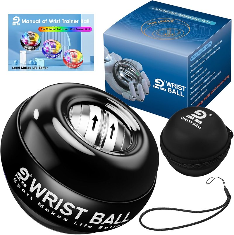Gyro Ball Wrist Trainer - Auto-Start Forearm Exerciser for Strengthening Arms & Fingers | Durable Design