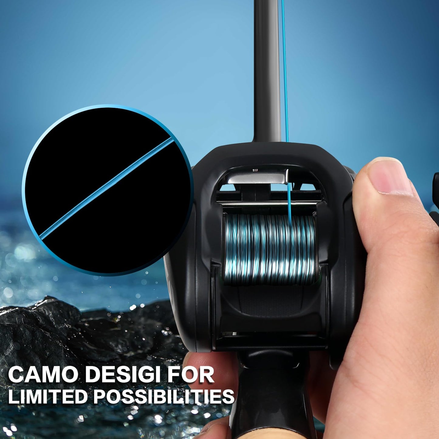 ROCRETA UANTA Monofilament Fishing Line - Superior Strength - Mono Fishing Line 3-100LB,Ultimate Fishing Line Leader Materials - 2025 New Fishing Line Unique Camo Design