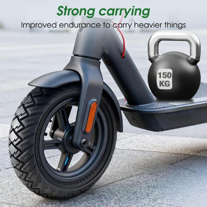 10x3 Scooter Tire, 2pcs 255 * 80 Solid Off-road Scooter Tires, Replacement Wheel Compatible with Zero 10X/ Vsett 10+/ Kugoo M4& M4 Pro/Techlife X7& X7s& X8& X8s/Motus PRO 10/ Joyor Y6S& S10S