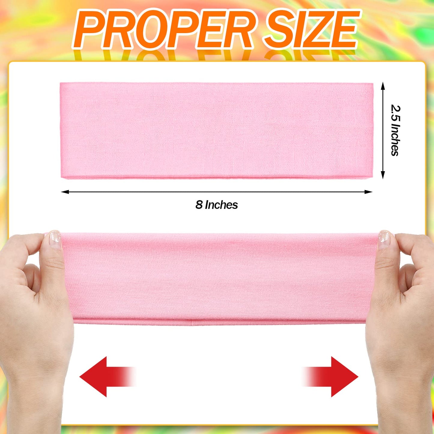 Eboot 12 Pcs Sport Headbands for Women Fabric Elastic Hair Bands Soft Cotton Cloth Stretchy Head Bands Sweat Absorption Athletic Headbands for Workout Yoga Running