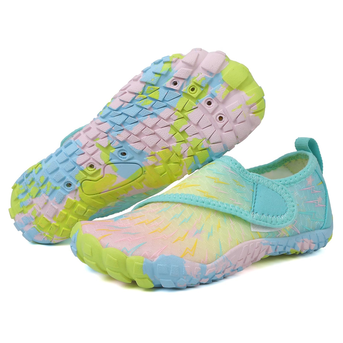 ANYUETE Water Shoes for Kids Boys Girls Aqua Socks Barefoot Beach Sports Swim Pool Outdoor Quick Dry Lightweight All Black Little Big Kid 12.5 Little Kid