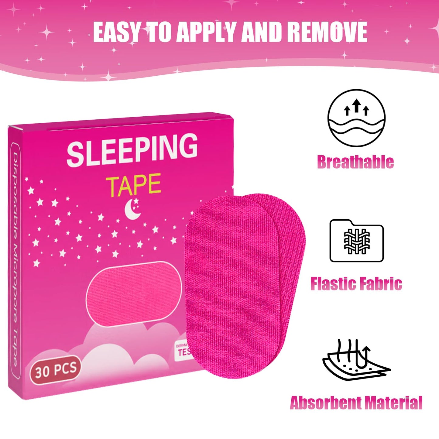 30 Pack Pink Tapes Painless Removal