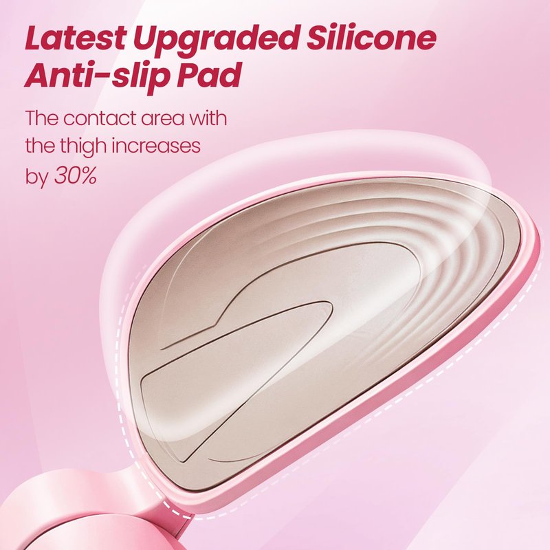 LANDYPHO Thigh Trainer [2026 Upgraded], Thigh Trainer Thigh Exerciser, Inner Thigh Exerciser, 360° Pelvic Floor Exercise Devices, Hip Trainer Kegel Excerciser, 20LB Resistance Band, Pink