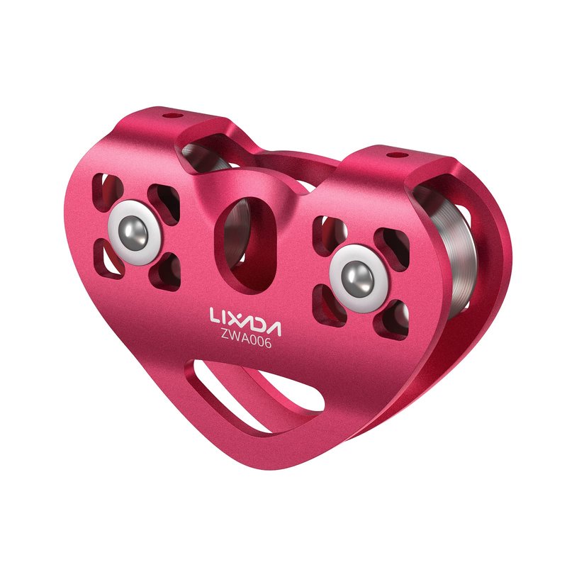 Lixada Zipline Pulley 30KN Trolley Rescue for 1/4 5/16 3/8 1/2 Cable Backyard Zipline, Hauling, Rigging and Commercial Purposes,Holds Upto 6700lbs