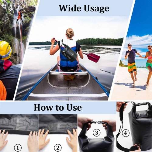 Quctak 15L Faraday Dry Bags, Waterproof Backpack For Electronic Device, Faraday Cage for Signal Blocking, Faraday Key Fob Protector, Anti-Theft Anti-Tracking GPS RFID Waterproof Dry Bag