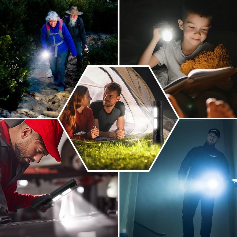 KYEKIO Large Size & High Powered Flashlight, 7200mAh Flashlights High Lumens, Super Bright Flashlight, Rechargeable Flashlights LED, Adjustable Tactical Flash Light, Waterproof Flash Light for Home