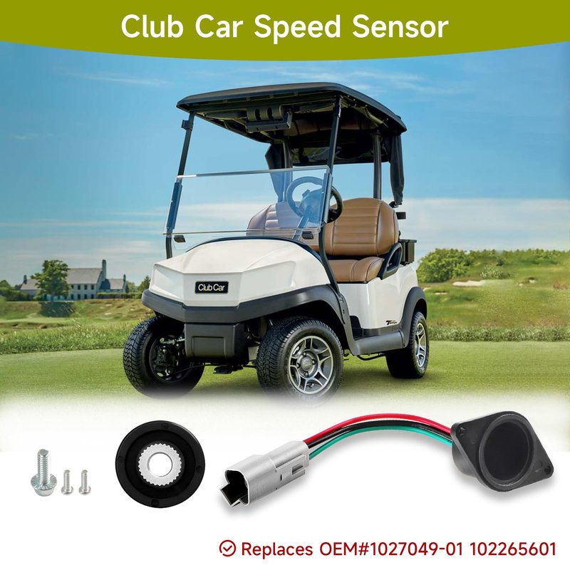 iLSKW Club Car High Speed Sensor for ADC Motor IQ 48V Golf Cart DS and Precedent, OEM 1027049-01, 102265601, Magnet Golf Cart Speed Sensor (Included)